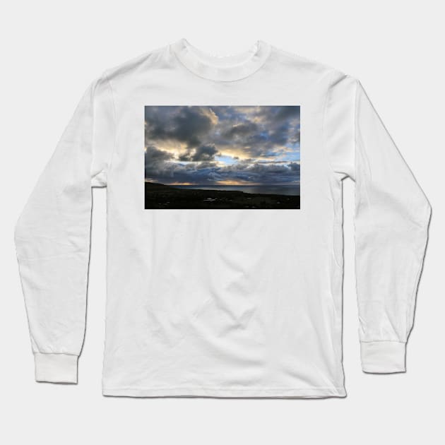 Clouds before Sunset - Rapa Nui - Easter Island Long Sleeve T-Shirt by holgermader